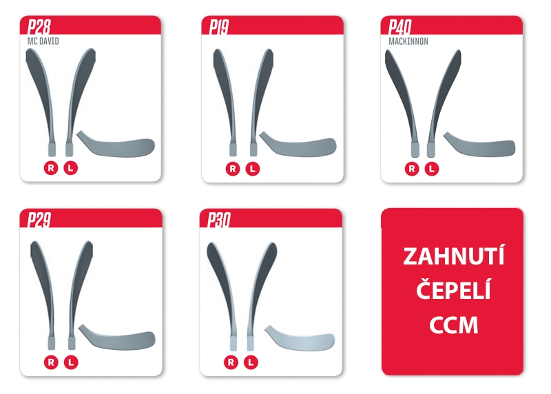 Zahnutí čepele CCM 