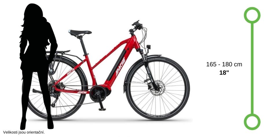 Velikost elektrokola Apache Matta mx5 