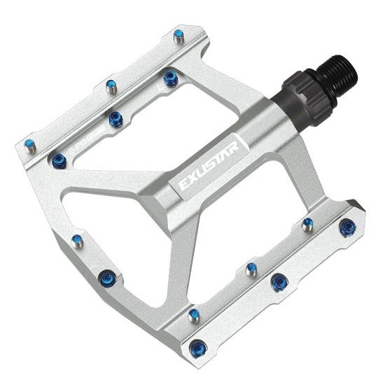 Pedály platformové Exustar PB557 stříbrné