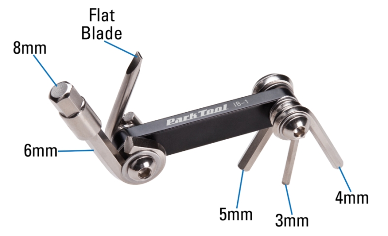 Multiklíč ParkTool IB-1 6 funkcí
