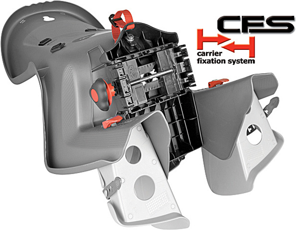 Dětská sedačka Polisport Boodie na nosič šedá