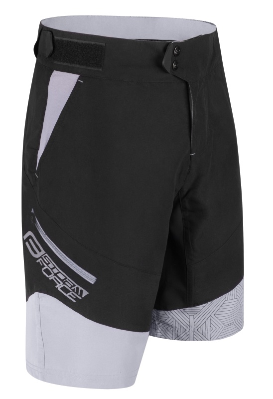 Cyklistické kraťasy Force Storm šedé