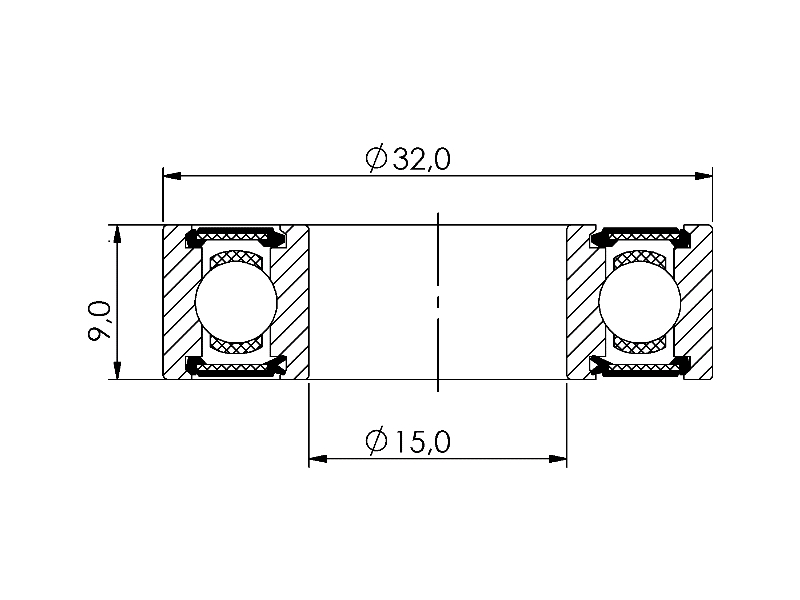 Ložisko CB-086 6002 15x32x9 2RS