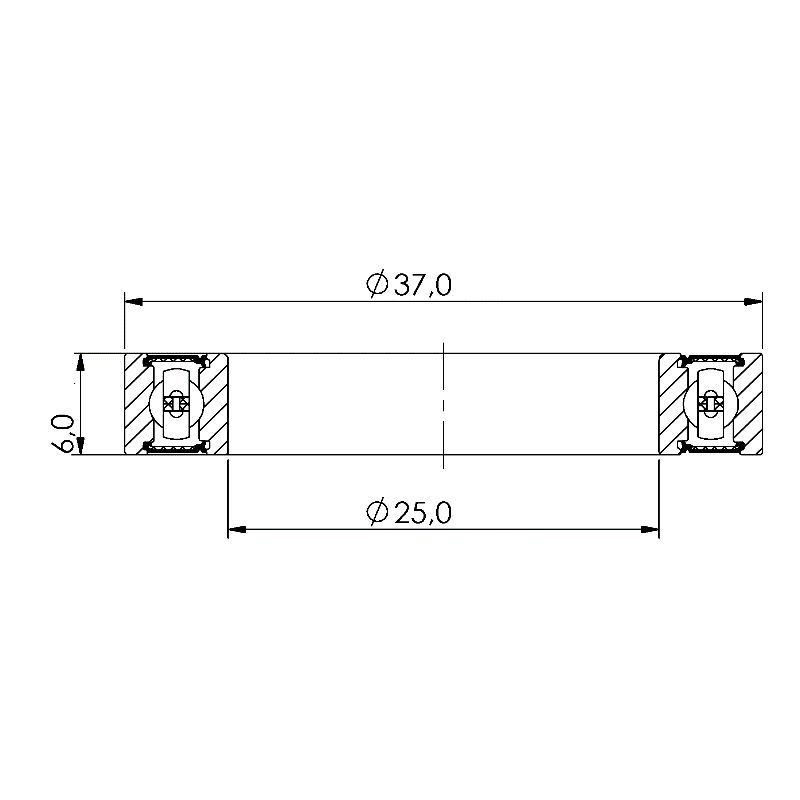 Ložisko CB-171 6805/6 25x37x6 2RS