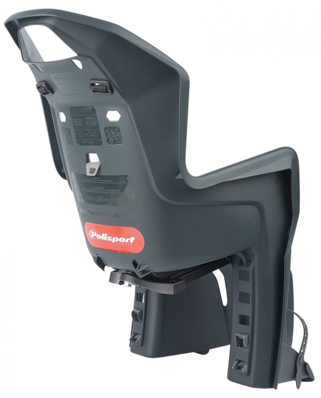 Dětská sedačka Polisport Koolah na nosič černá-šedá
