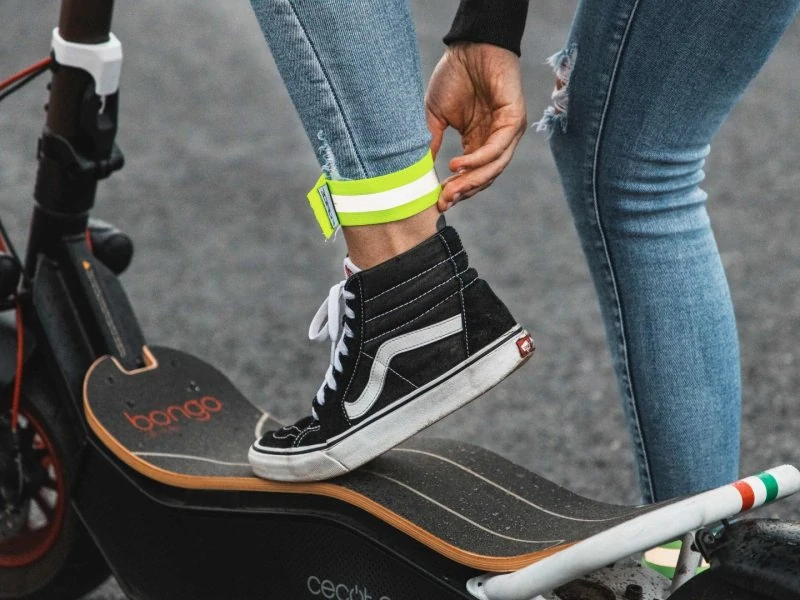 Reflexní pásek Force Lun suchý zip fluo 2ks
