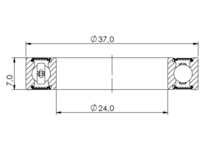 Ložisko CB-160 MR24377 24x37x7 2RS