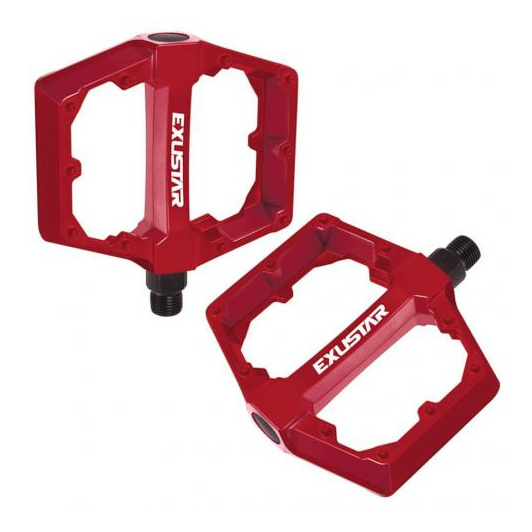 Pedály platformové Exustar PB70 červené