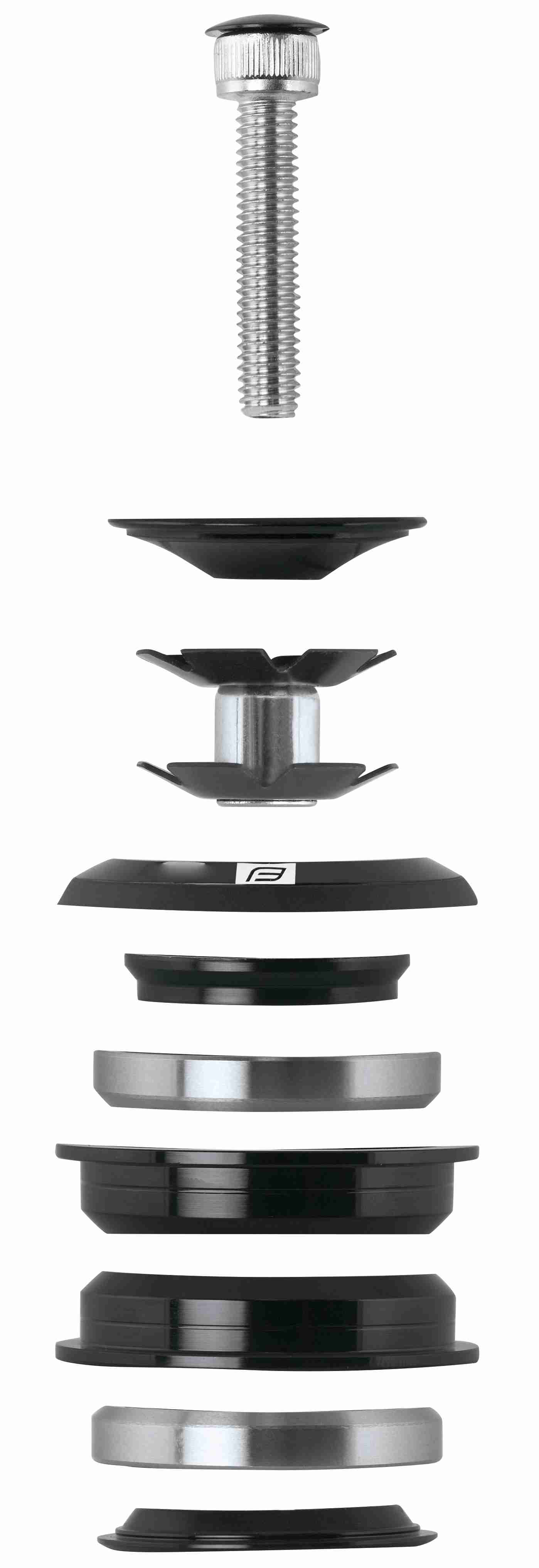 Hlavové složení Force A-head 1 1/8'' polointegrované Al, černé