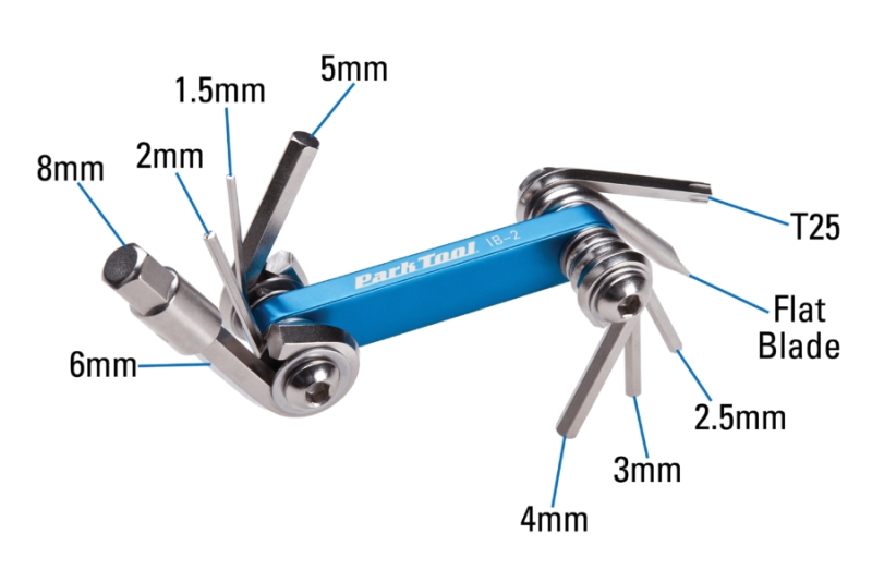 Multiklíč ParkTool IB-2 10 funkcí