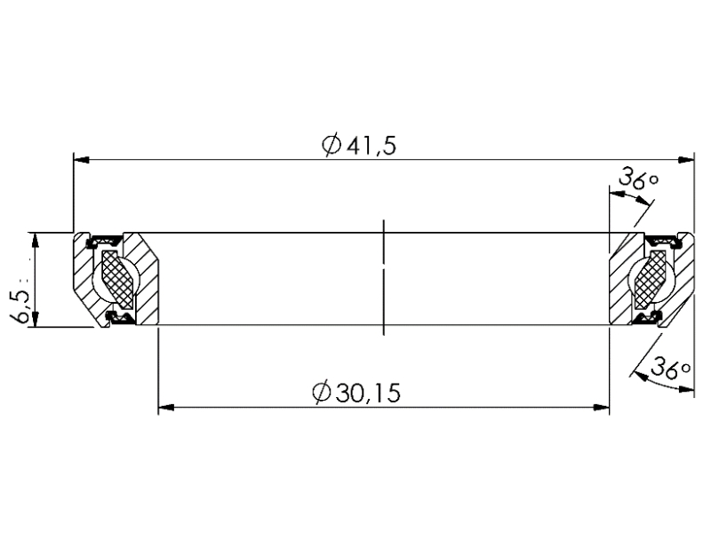 Ložisko CB-720 30,15x41,5x6,5 36°/36° hlavové složení