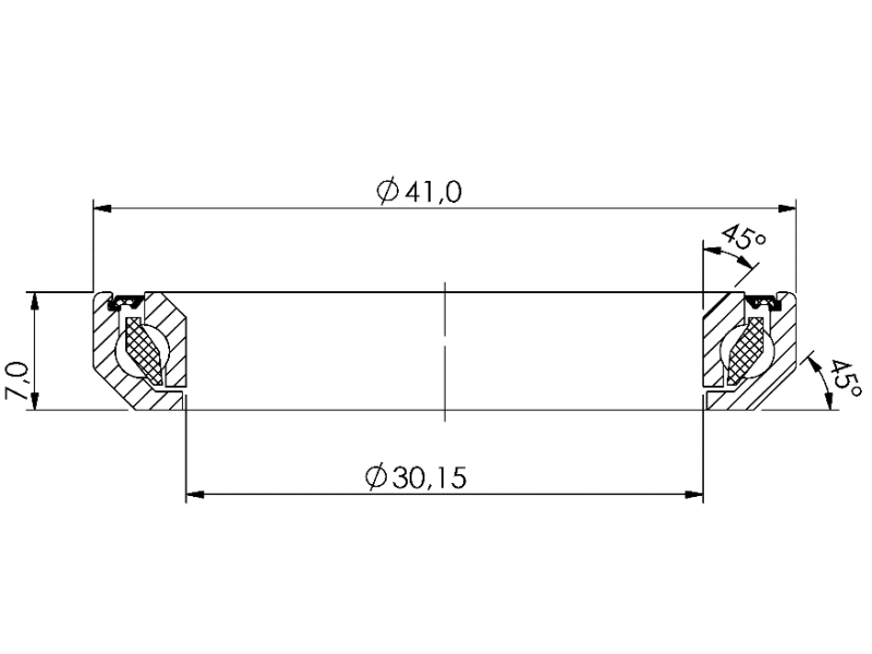 Ložisko hlavového složení CB-716 30,15x41,0x7 45°/45°
