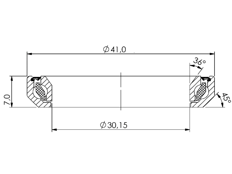 Ložisko hlavového složení CB-715 30,15x41,0x7 36°/45°