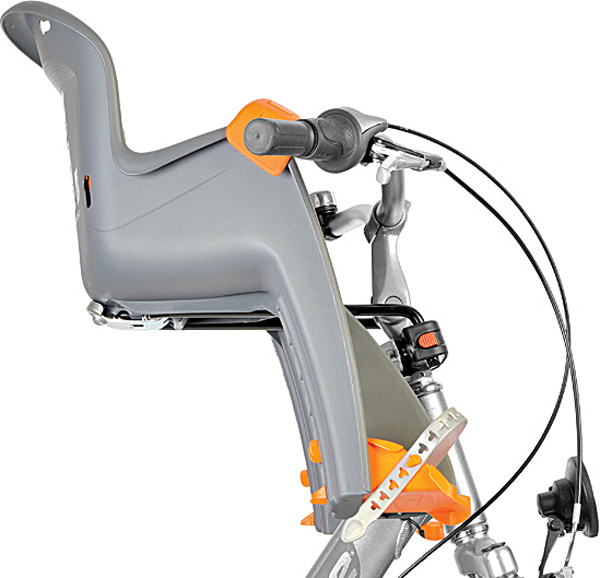 Přední dětská sedačka Polisport Bilby černá-šedá (přední uchycení)