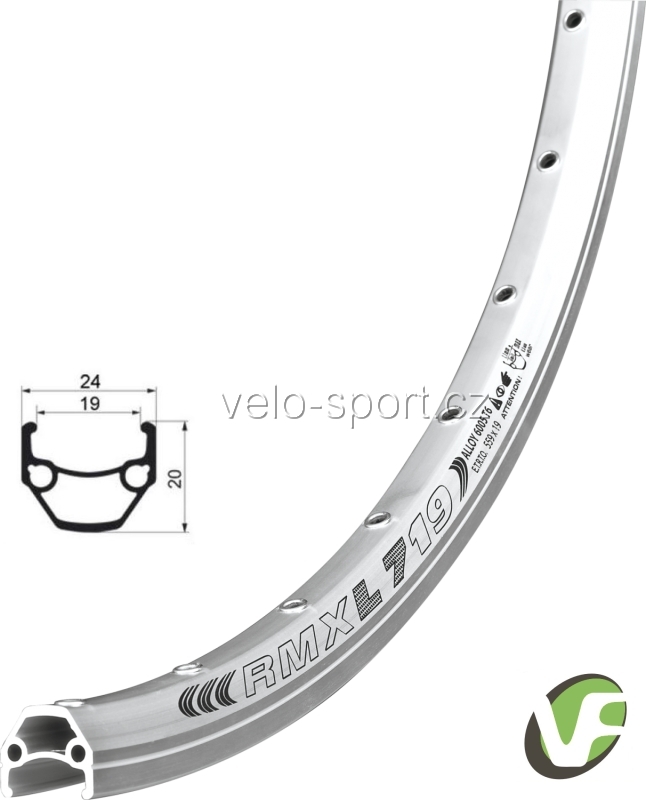 Zadní výplet 26"/559 ráfek Dragon stříbrný Al RU náboj