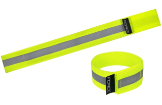 Reflexní pásek Force Lun suchý zip fluo 2ks